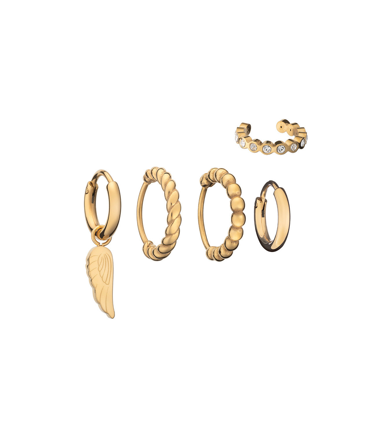 Beautiful gold earrings pack