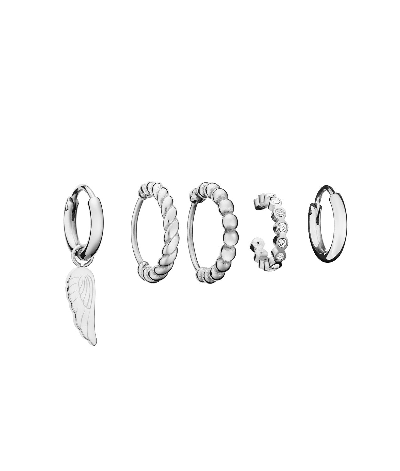 Beautiful silver earrings pack