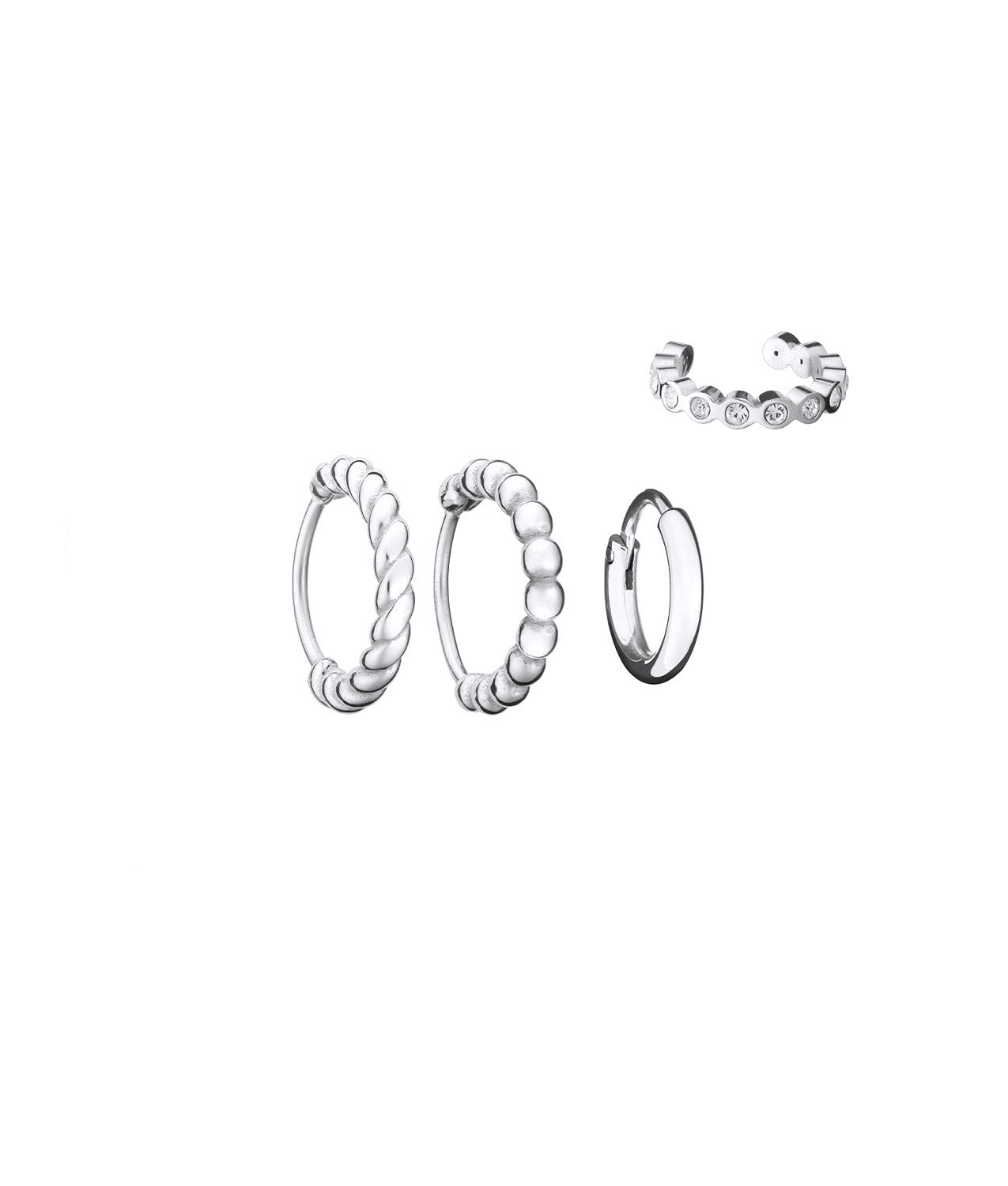 Beautiful silver earrings pack