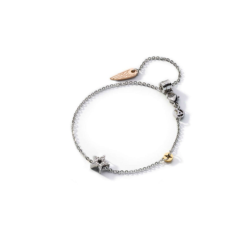 Pulseira prateada com cristais | My Lucky Star