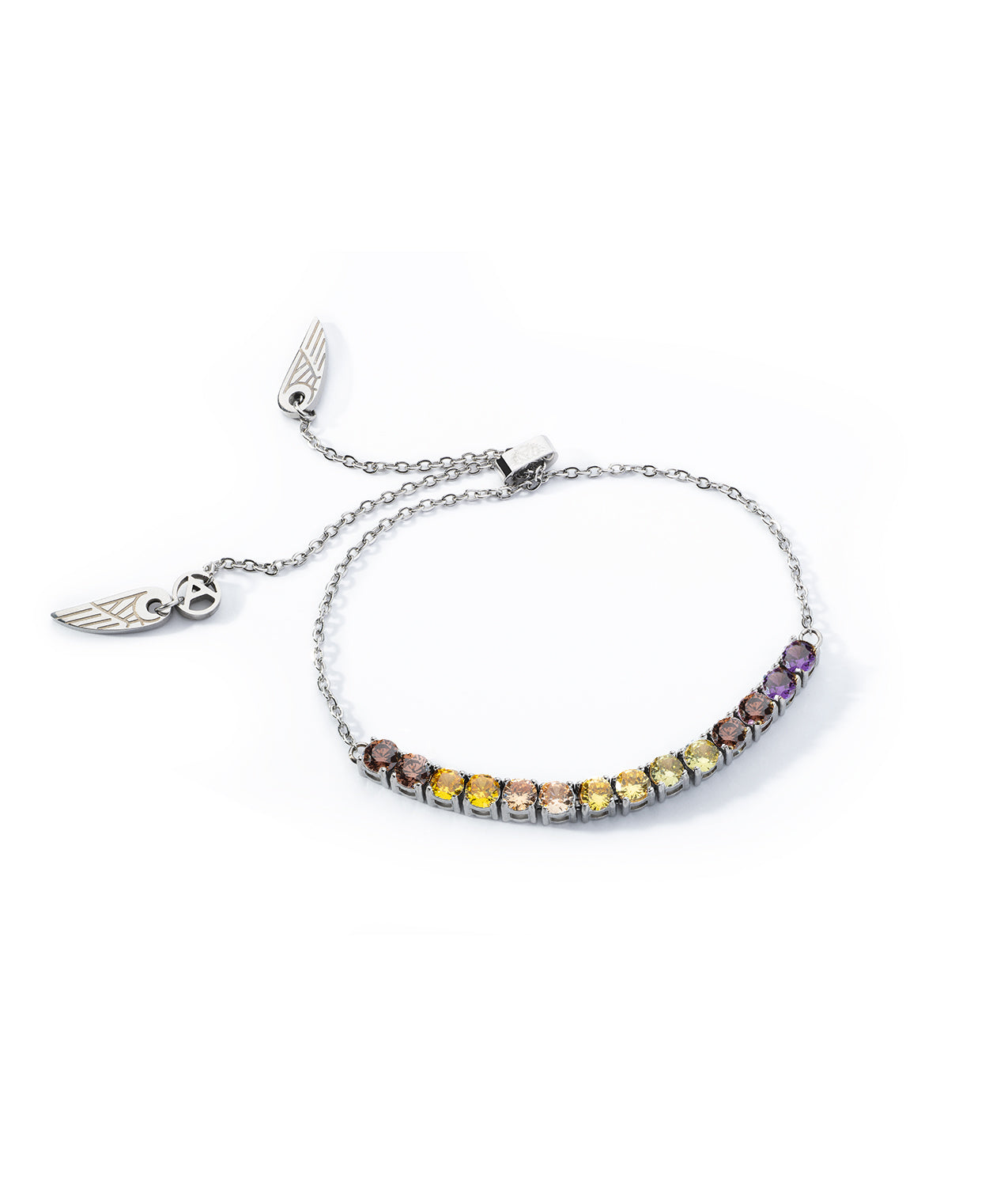 Silver bracelet with colored crystals | Lost in you