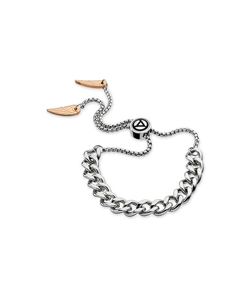Pulseira com corrente prateada Liberty
