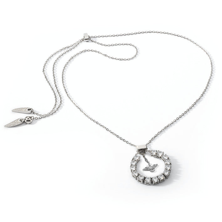 Silver necklace with crystals | Lost in you