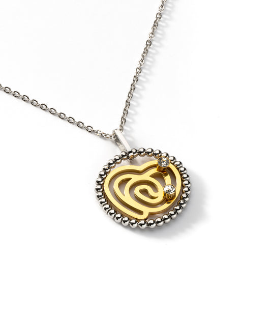 Silver necklace with crystals | Somewhere