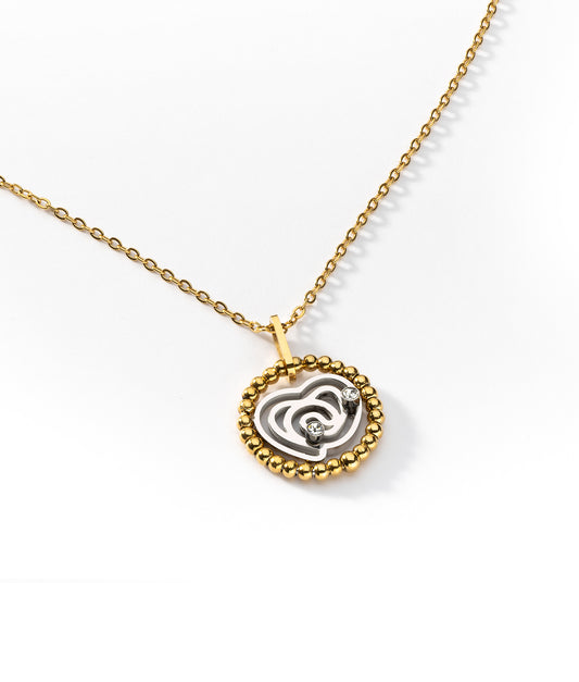 Gold necklace with crystals | Somewhere