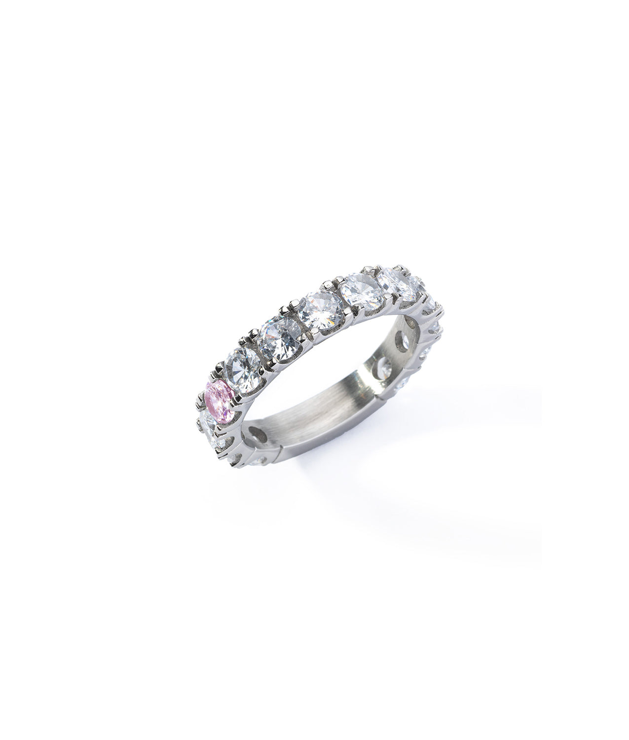 Silver ring with translucent crystals | Lost in you