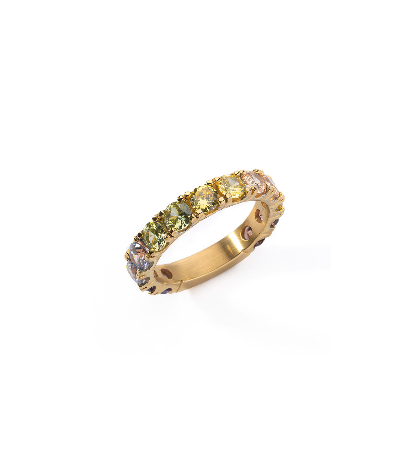 Gold ring with colored crystals | Lost in you