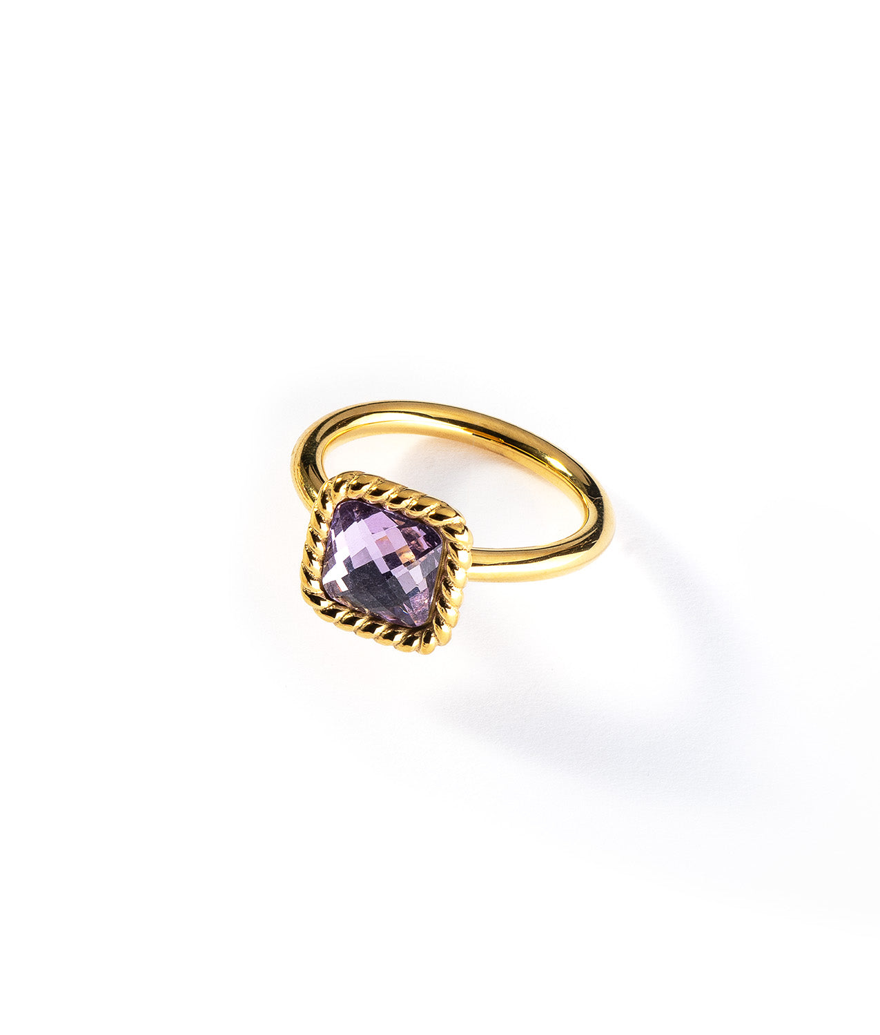 Gold ring with crystal | My Way