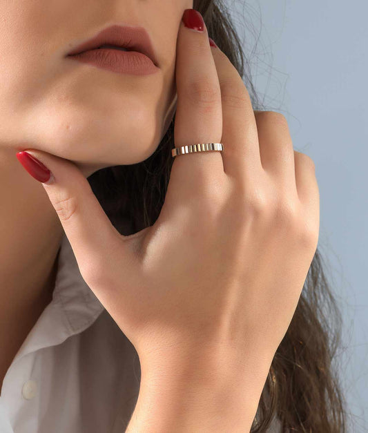 Anel simples rosé | Never ending story