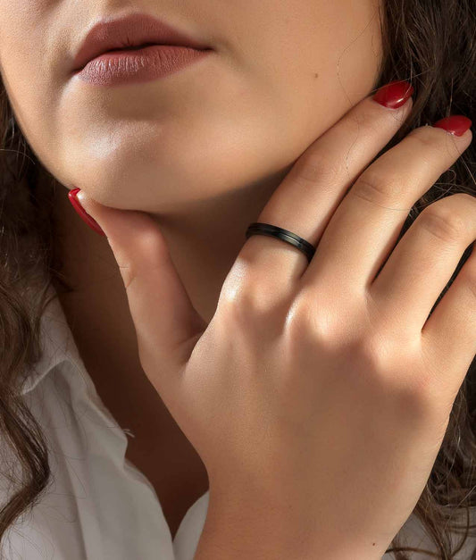 Anel simples negro | Never ending story