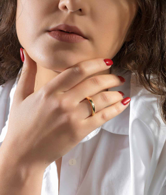 Anel simples dourado | Never ending story