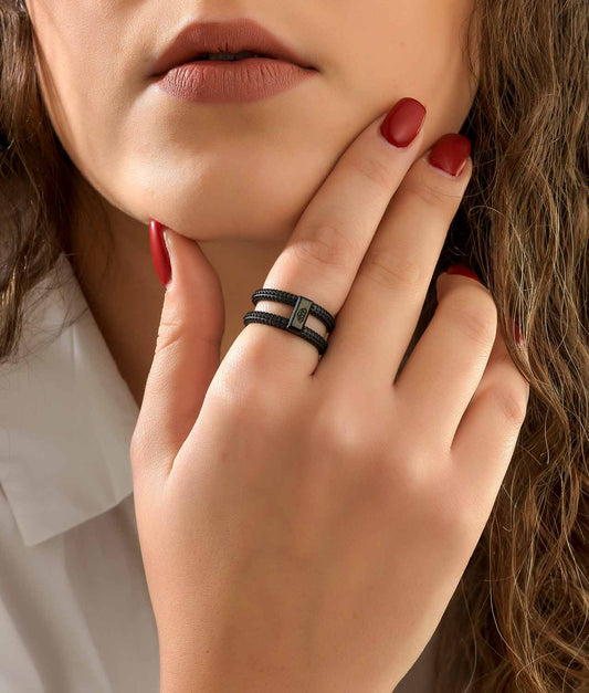 Black Double Ring | Never Ending Story