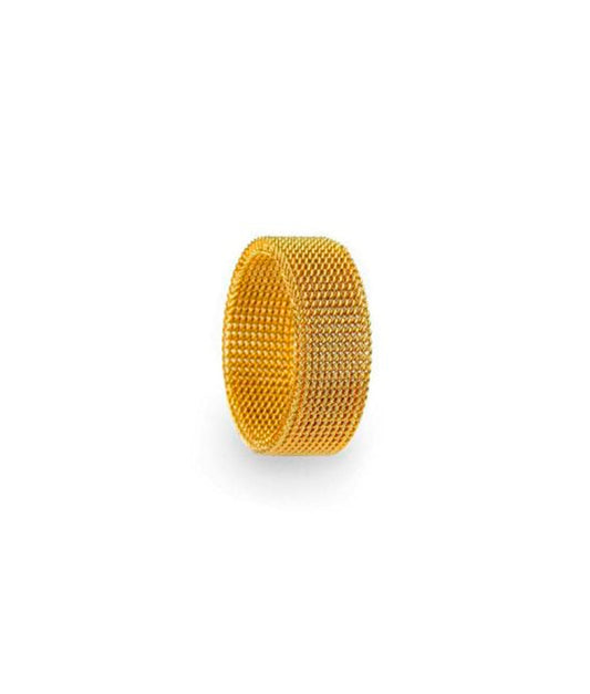 Goldener Mesh-Ehering | Für immer Liebe