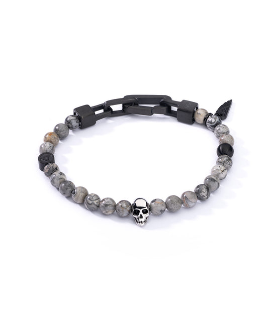 Armband mit grauen Jaspissteinen | Strange