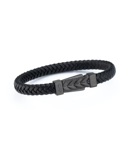 Schwarzes Lederarmband | Spiga