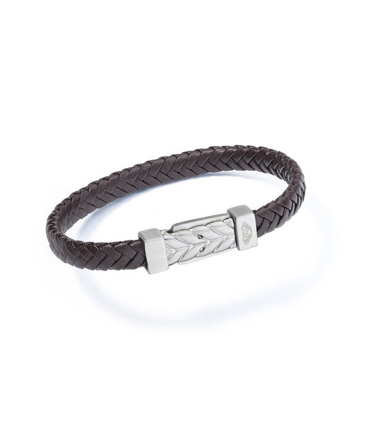 Silberarmband mit Leder | Spiga