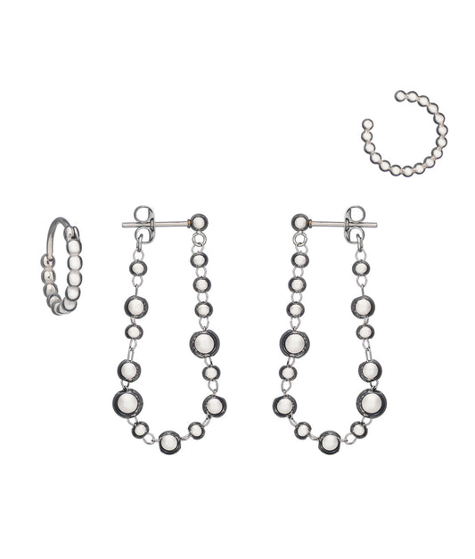 Schönes Silberohrring-Set