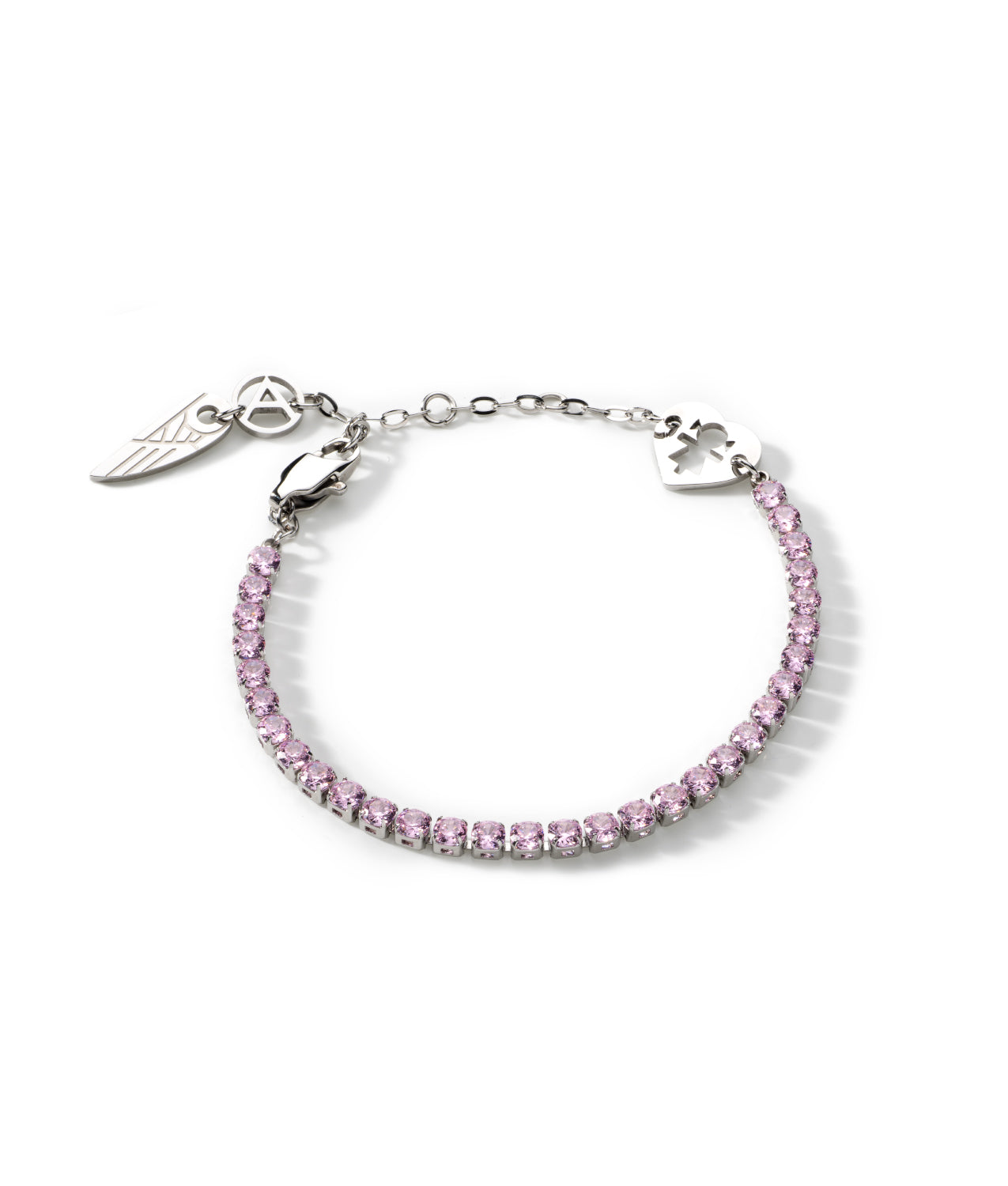 Silberarmband mit rosa Kristallen | Lost in You