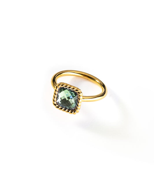 Goldring mit Kristall | My Way