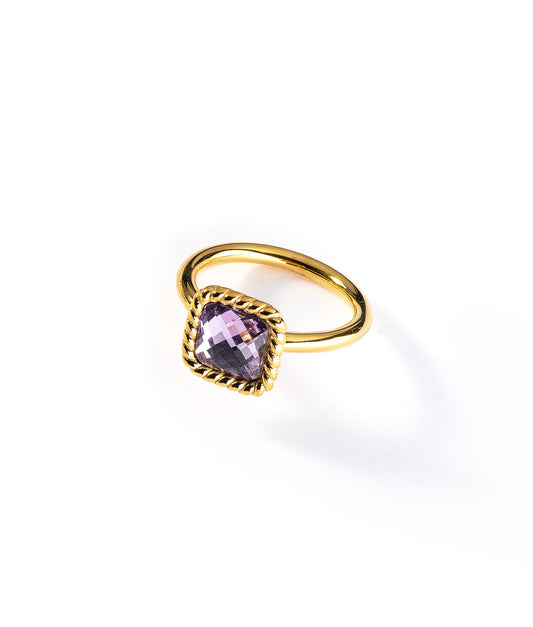 Goldring mit Kristall | My Way