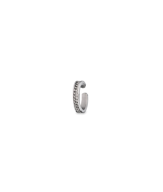 Silbernes EarCuf-Piercing mit Kette | State of Mind
