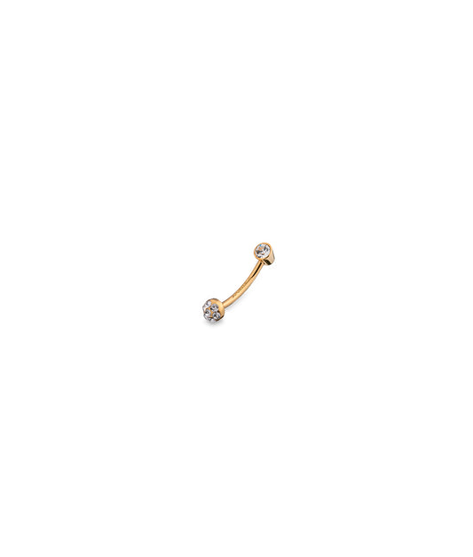 Gold Rook Piercing mit Kristallen | State of Mind